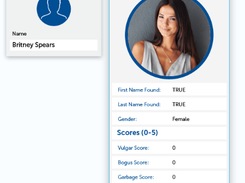 Service Objects Name Validation Screenshot 3