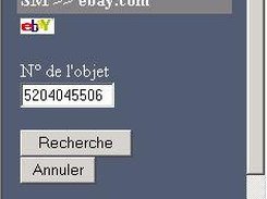 Figure 05 : Ebay input form, from Wapag emulator