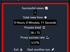 Views completed/ run stats