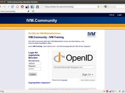 2) Example choice with OpenID login (using Blogger account)