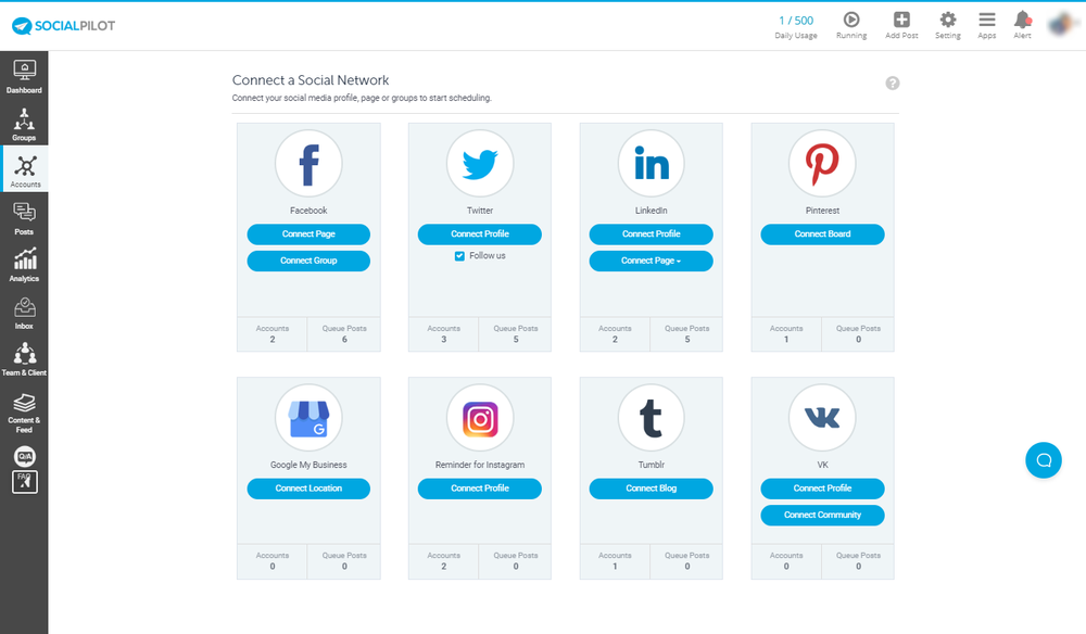 Connect Your Social Accounts