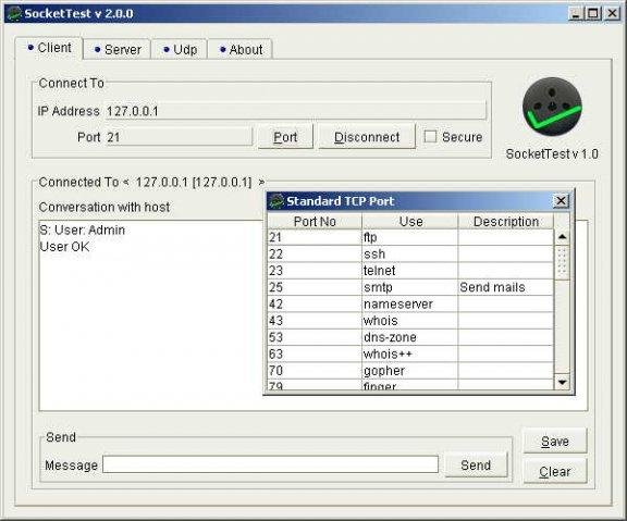 Sockettest Test My Socket Download Sourceforge Net
