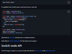 SockJS-node Screenshot 1