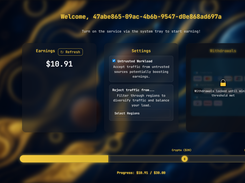 SocksMoney - Earnings Dashboard - Post-install (Logged in)