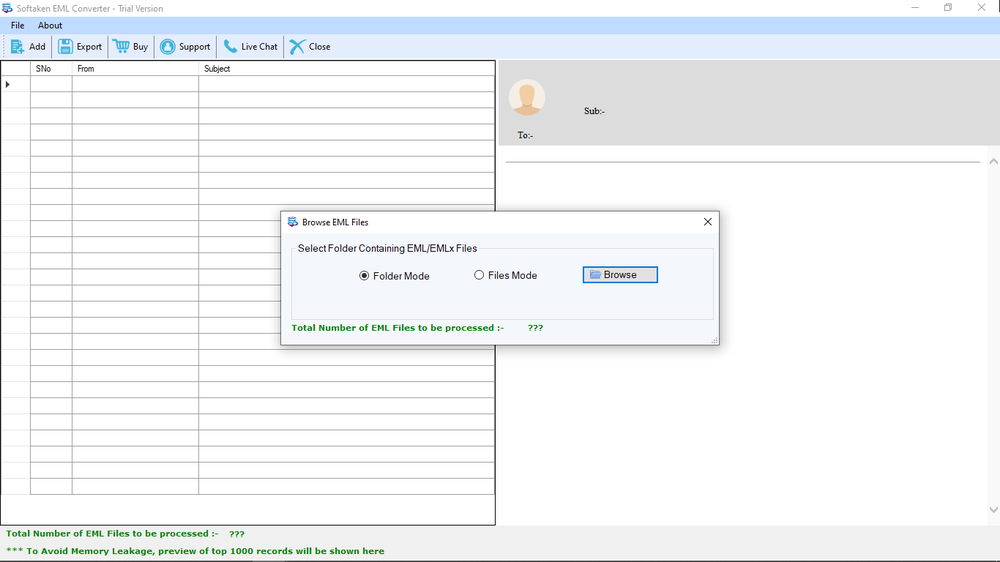 Softaken EML to PST Converter Screenshot 1