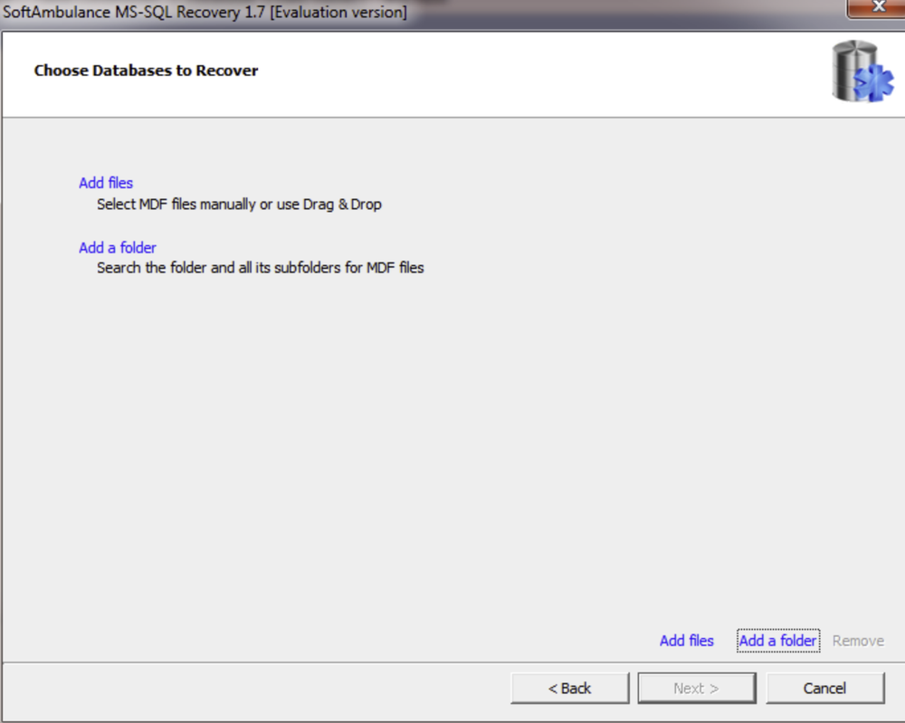 SoftAmbulance MS-SQL Recovery Screenshot 1