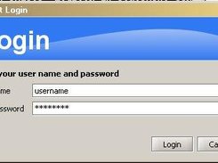 Login screen