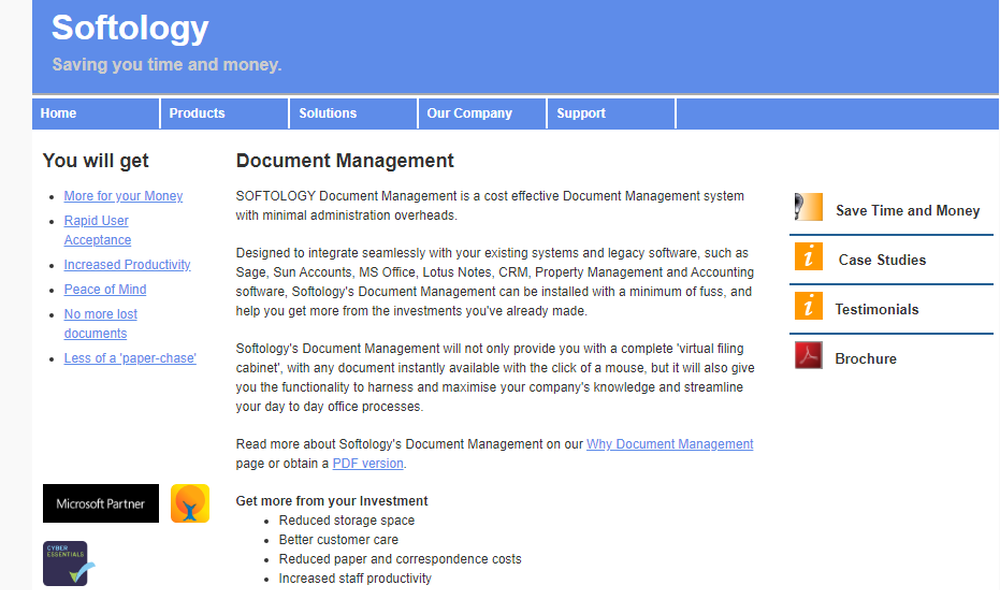 SOFTOLOGY Document Management Screenshot 1