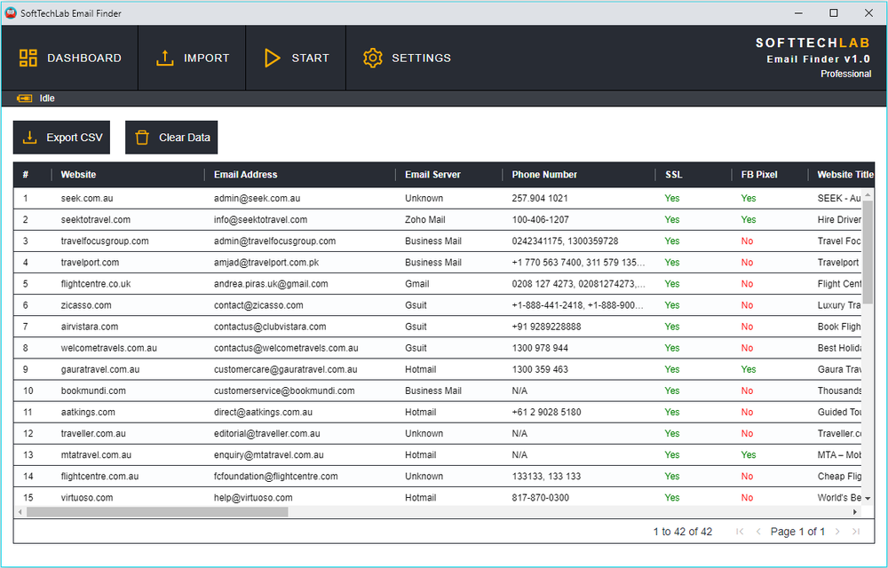 SoftTechLab Email Finder Screenshot 1
