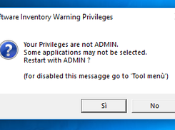 Admin Privileges Warning