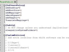 Settings are controlled via a straightforward ini file.