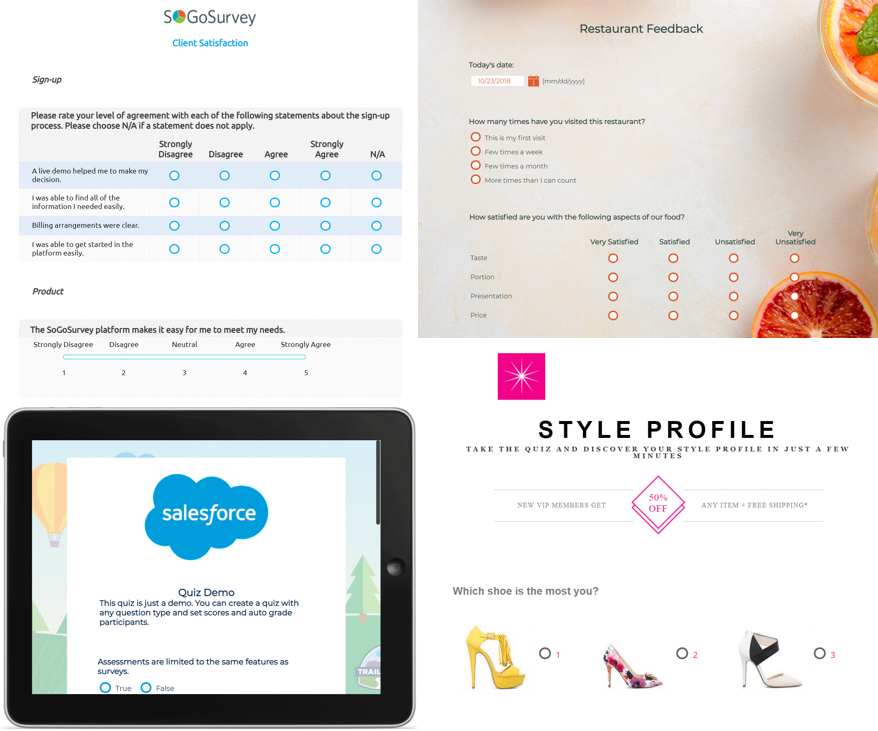 Sogosurvey Vs Survey Methods Vs Survey Anyplace Comparison - surveys the variety of options for survey design is expansive including clockwise