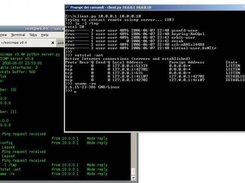 A session between a Windows client and a Linux box