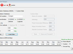 Location information and solar radiation data
