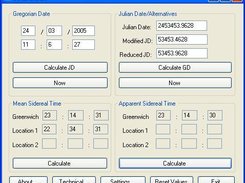 SolarClock v1.0, Main Screen (During Development)