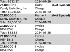 Solid Sales Pro Transaction List