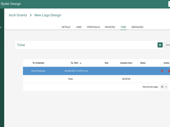 Full timecard and time tracking functionality by project, client and team member