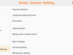Restaurant Cashier setting