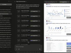 Via SOMIN's MCP connection, AI assistants like Claude run the full workflow end to end — here delivering a 44-page market briefing with verified trends and a whitespace verdict table, prepared with SOMIN and saved to Google Drive.