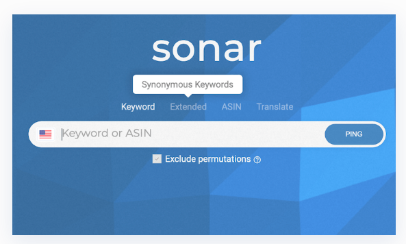 Sonar keywords amazon discount