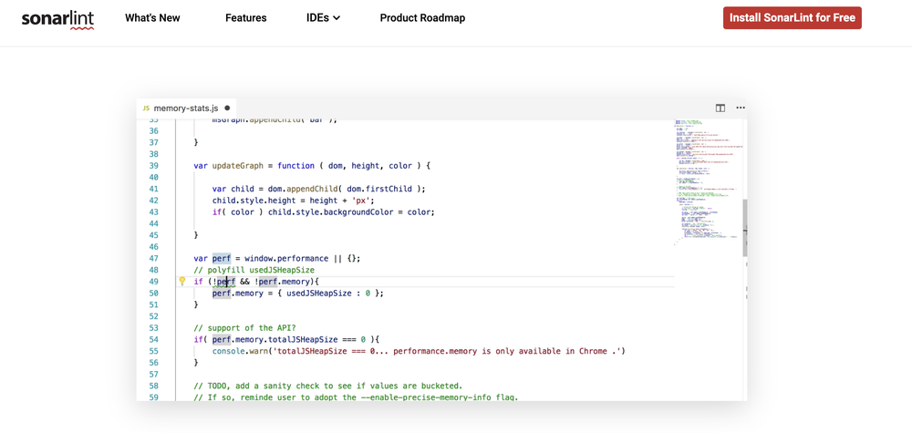 SonarQube for IDE Screenshot 1