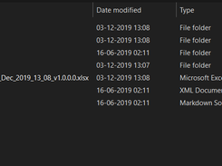 Excel file generated with log folder