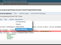 Create link to Teamforge from Sonar