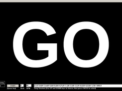 The screen after the program has been started. The songstructure field shows the last saved songstructure of the last program run.