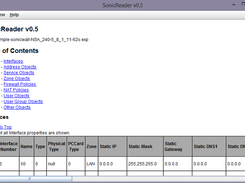 SonicReader with config file open