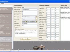 Sonnheim item editor (Scaled to 640x480).