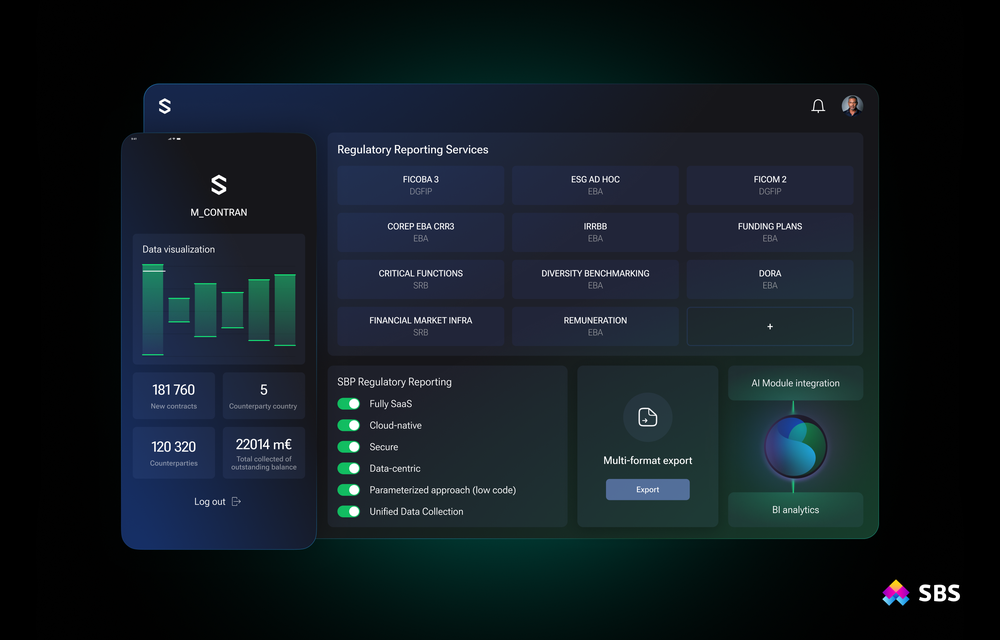SBS Banking Platform Screenshot 1