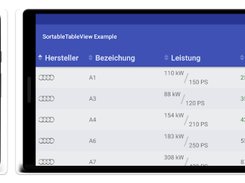 SortableTableView for Android Screenshot 1