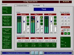 Setup screen, adjusting the vumeter's dynamic margin
