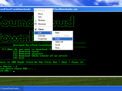 Pasting SouundCloud track URL in CMD