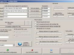 3- Configuration window, match SoundStepper with your mount