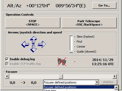 1- Main window, controlling the telescope