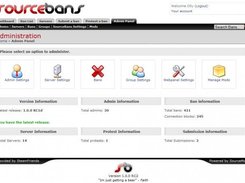 The admin panel