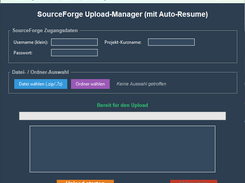 SourceForge-Uploadmanager Screenshot 1
