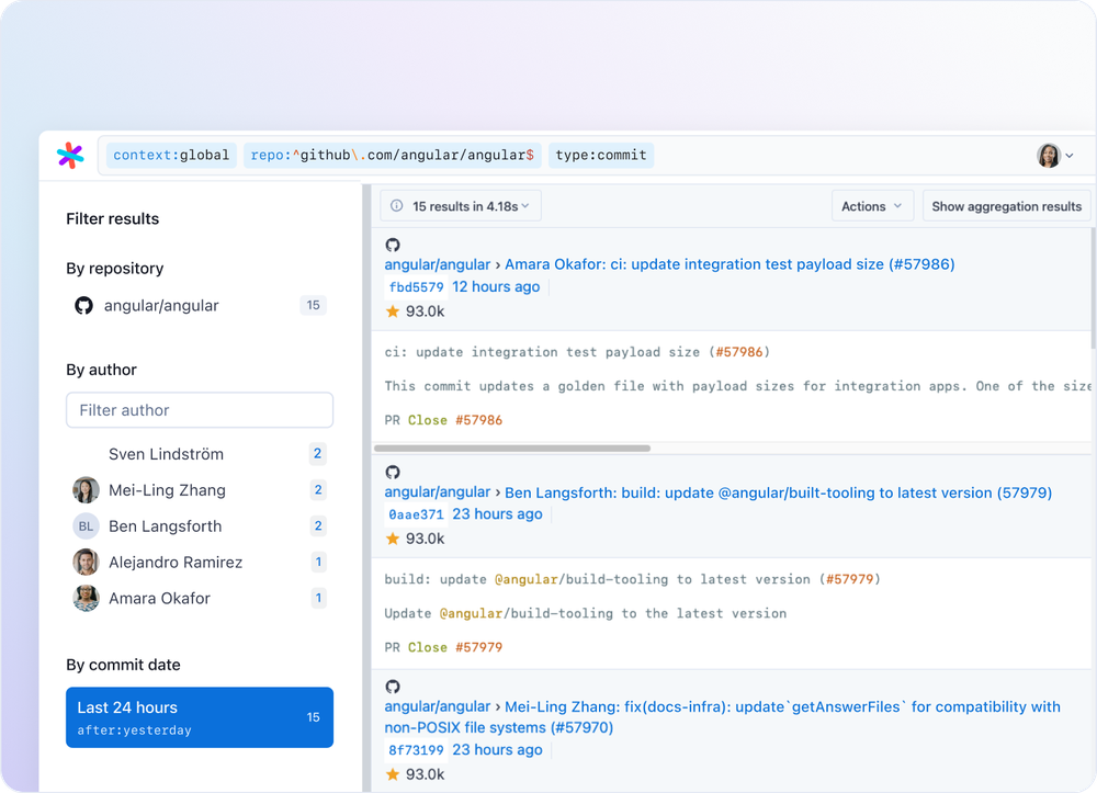 Find and fix code in any code host, language, or repository