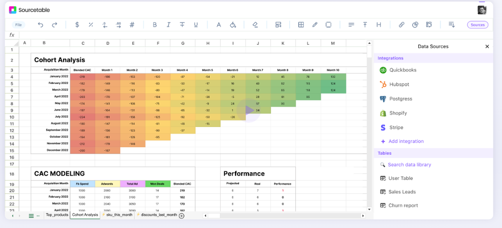 Sourcetable Screenshot 1