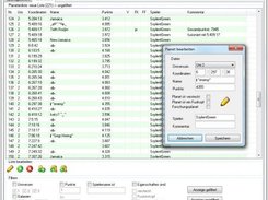 Planetenliste mit Planeteneditor