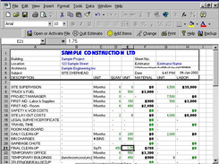 SP Estimating Screenshot 1