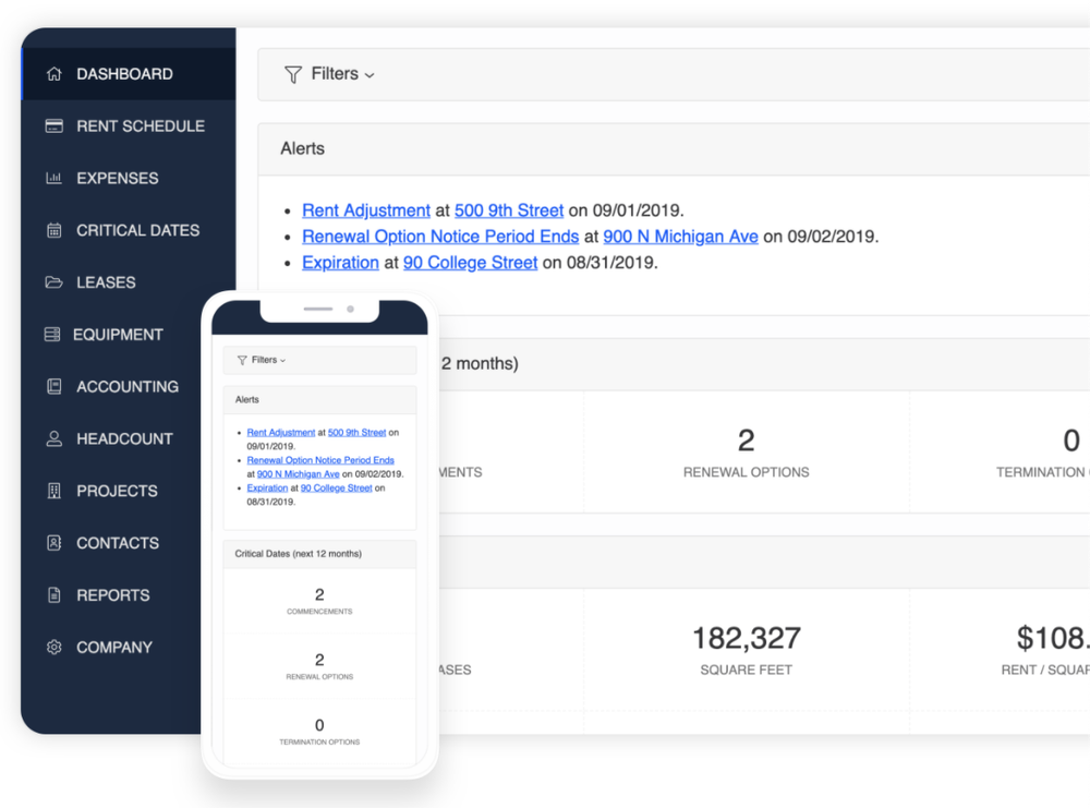 Spacebase - Client Dashboard