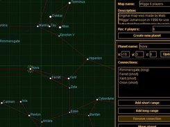 Partial screenshot of the map-editor applet client
