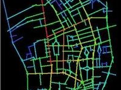 Map of Barnsbury (London) by pedestrian movement.