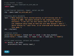 spaCy models Screenshot 1