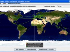 spamtracker - worldmap visualisation