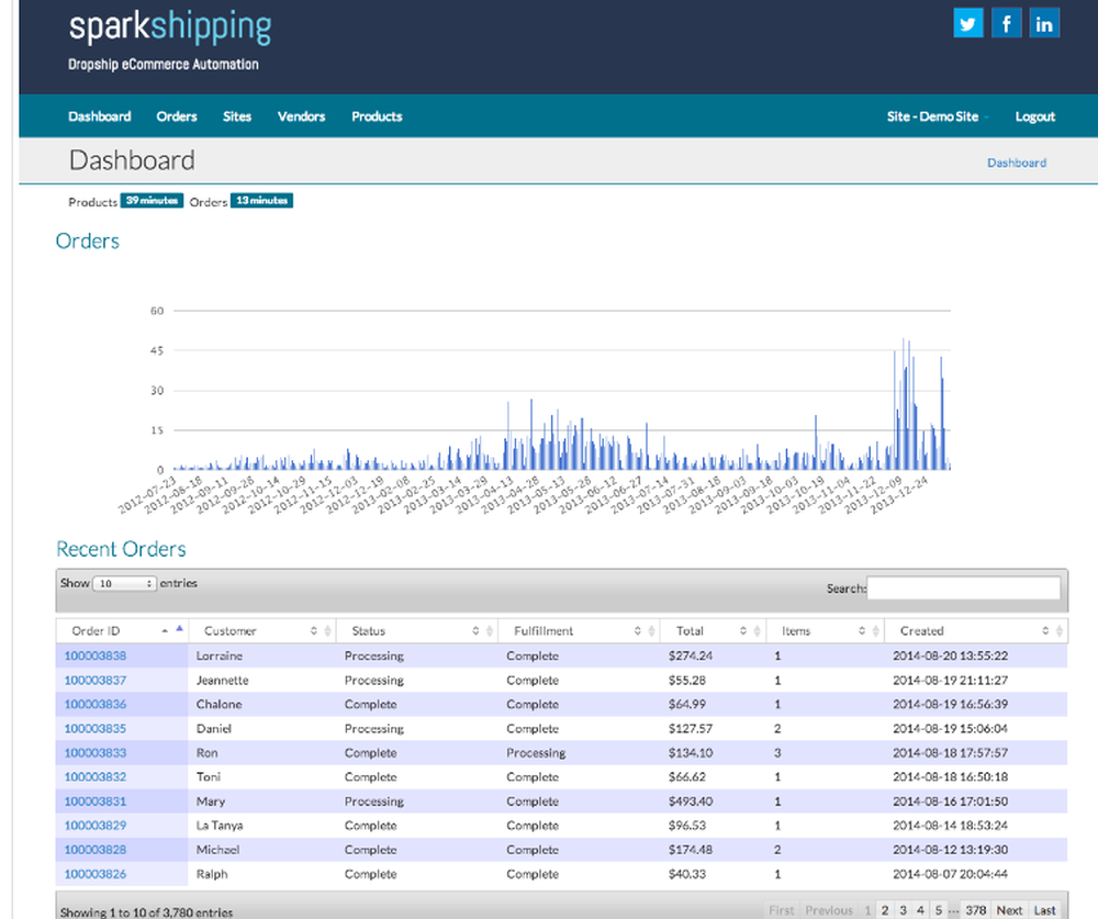 Spark Shipping Screenshot 1