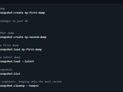 Laravel DB Snapshots Screenshot 1
