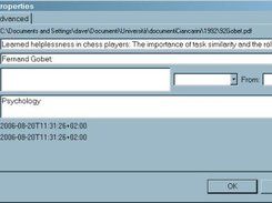 Properties Dialog for document's metadata